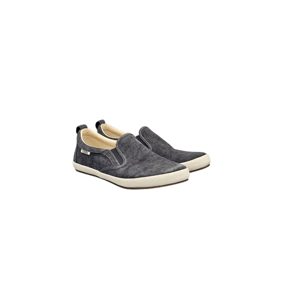 Taos Womens Size 8.5 US EUC Dandy Gray Canvas Comfort Arch Support Slip On Shoes